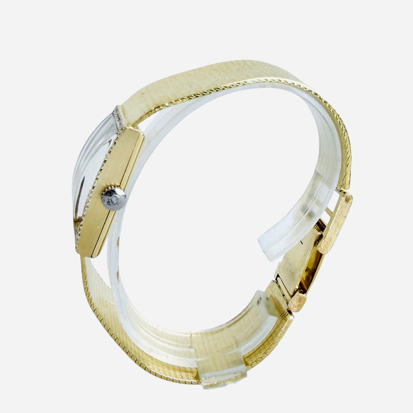 Omega Tank 14K Yellow Gold Manual Wind Diamond Bezel DD6846