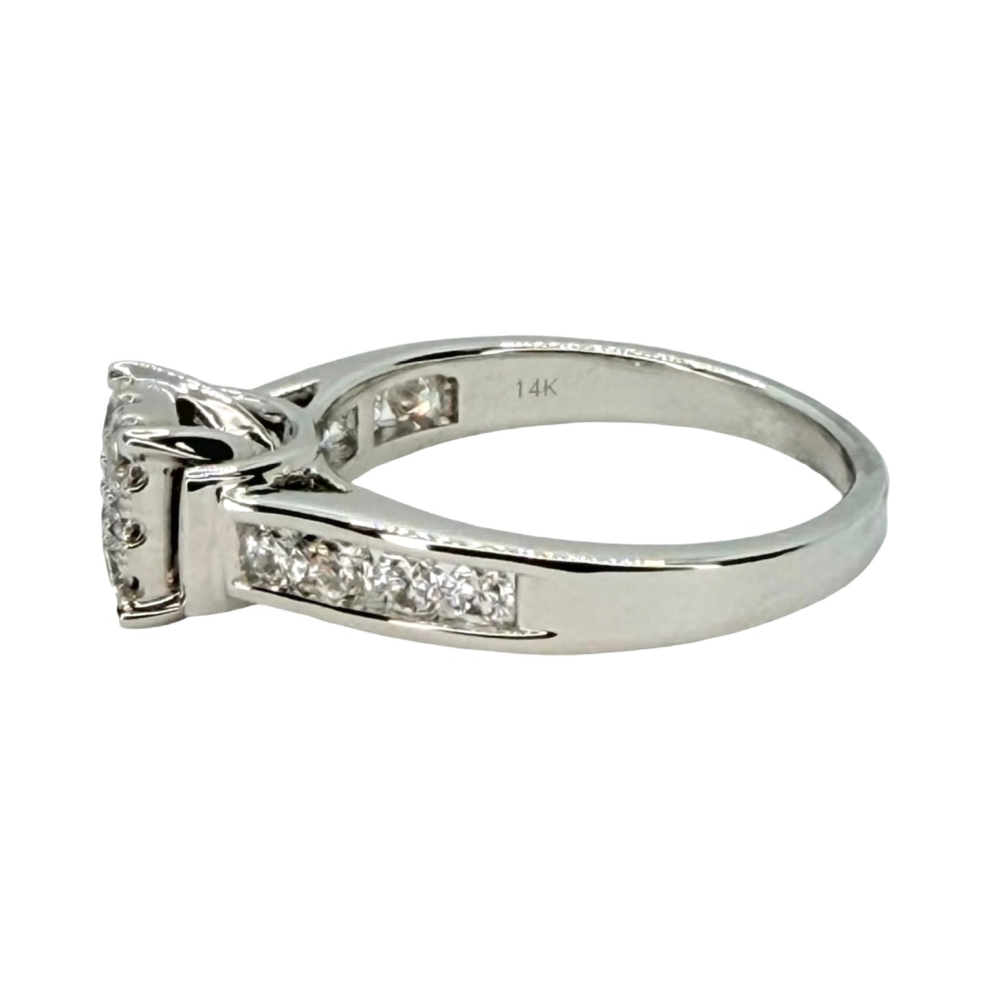 14K White Gold Diamond Pavé Ring 1.00 G,VS2