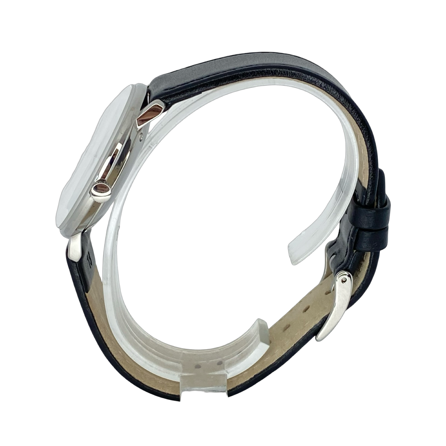 Junghans  Max Bill Automatic Date 34mm Silver Dial Black Leather 24/4107.02