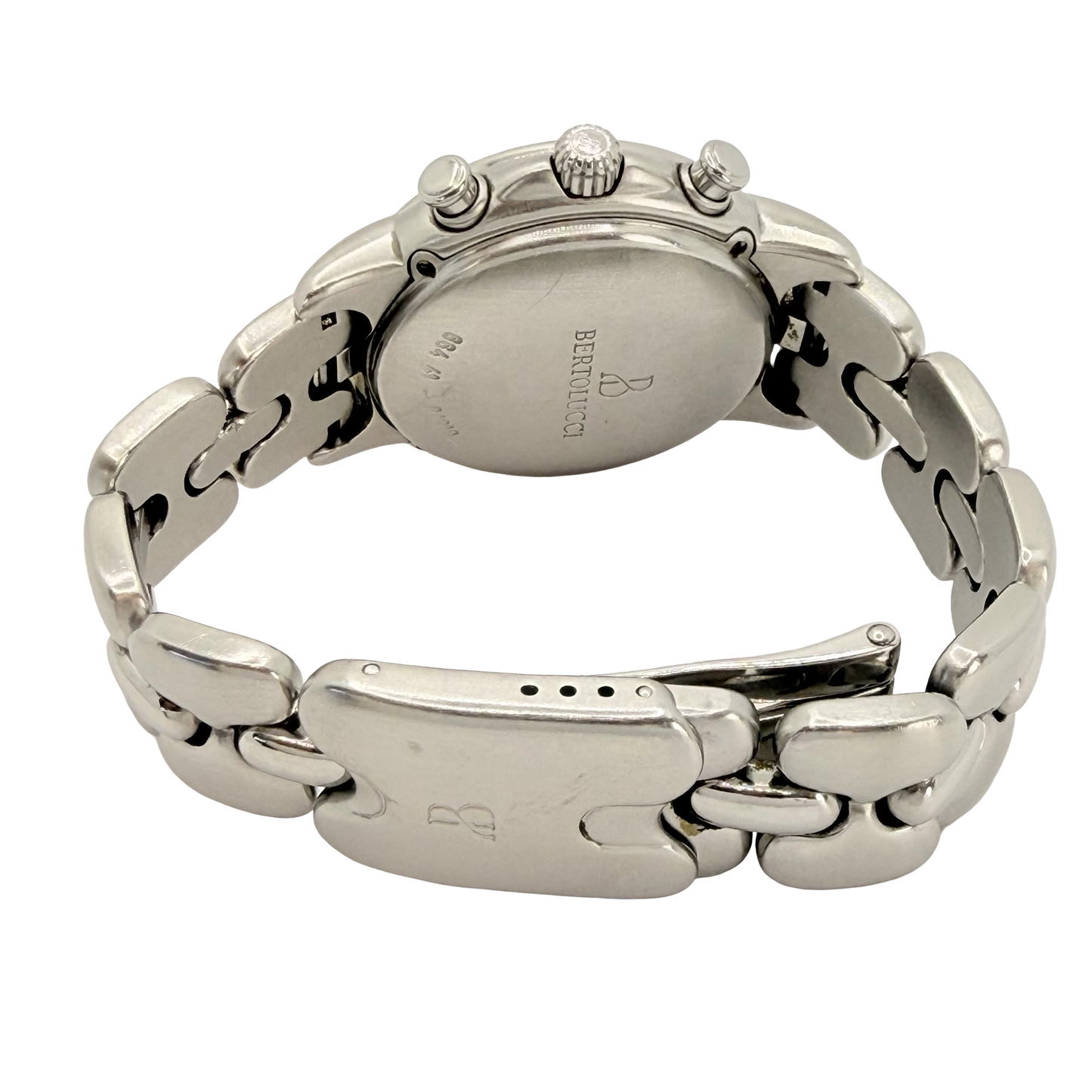 BertoLucci Pulchra Automatic Chronograph 38mm White Dial Steel Bracelet Ref. 664 41-94310