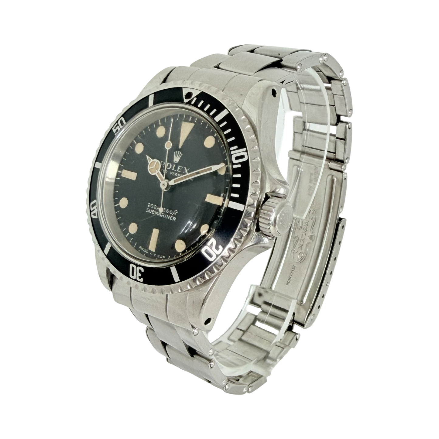 Rolex Submariner No Date 40mm Black Dial Riveted Stainless Steel Bracelet Ref.5513