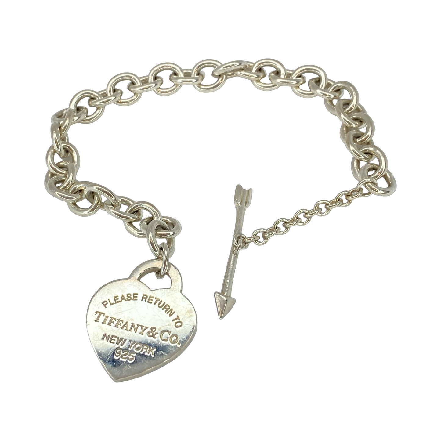 Estate Jewelry Tiffany & Co 925 Silver Lovestruck Toggle Bracelet