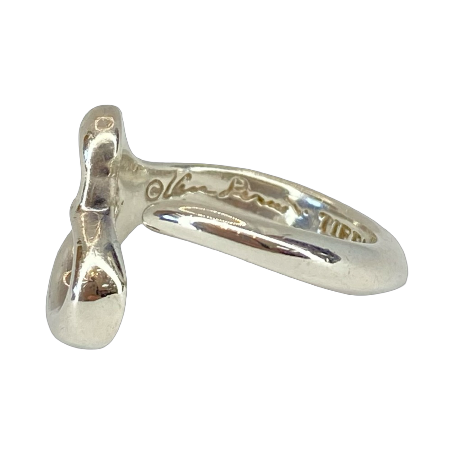 Estate Jewelry Tiffany & Co 925 Silver Open Heart Ring