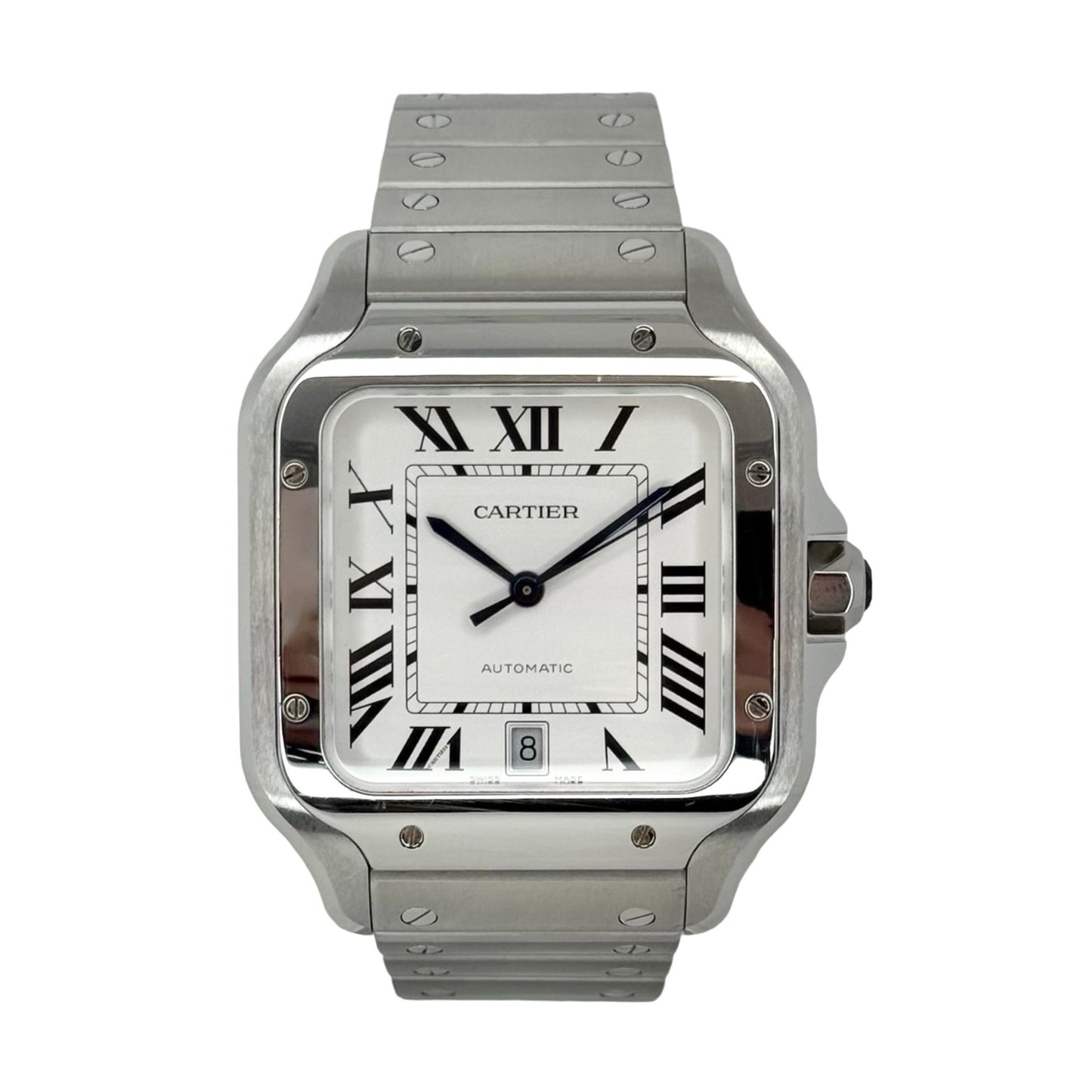 Cartier Santos XL Automatic Stainlesss Steel Silver Dial WSSA0018