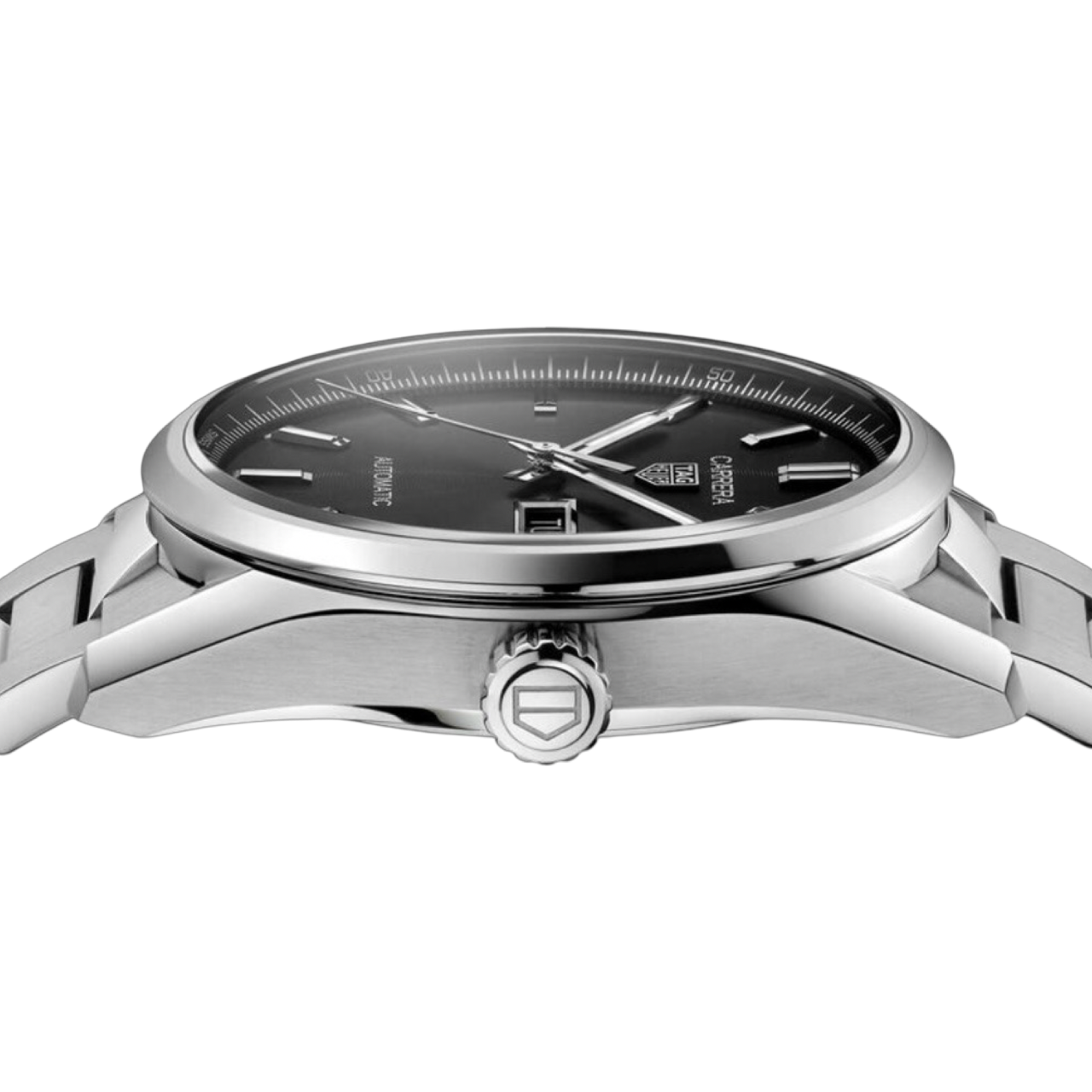 TAG Heuer Carrera Day Date Caliber 5 Automatic 41mm Black Dial Stainless Steel Bracelet WAR201A.BA0723