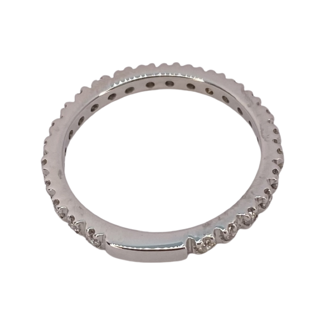 14K White Gold Semi Eternity Ring