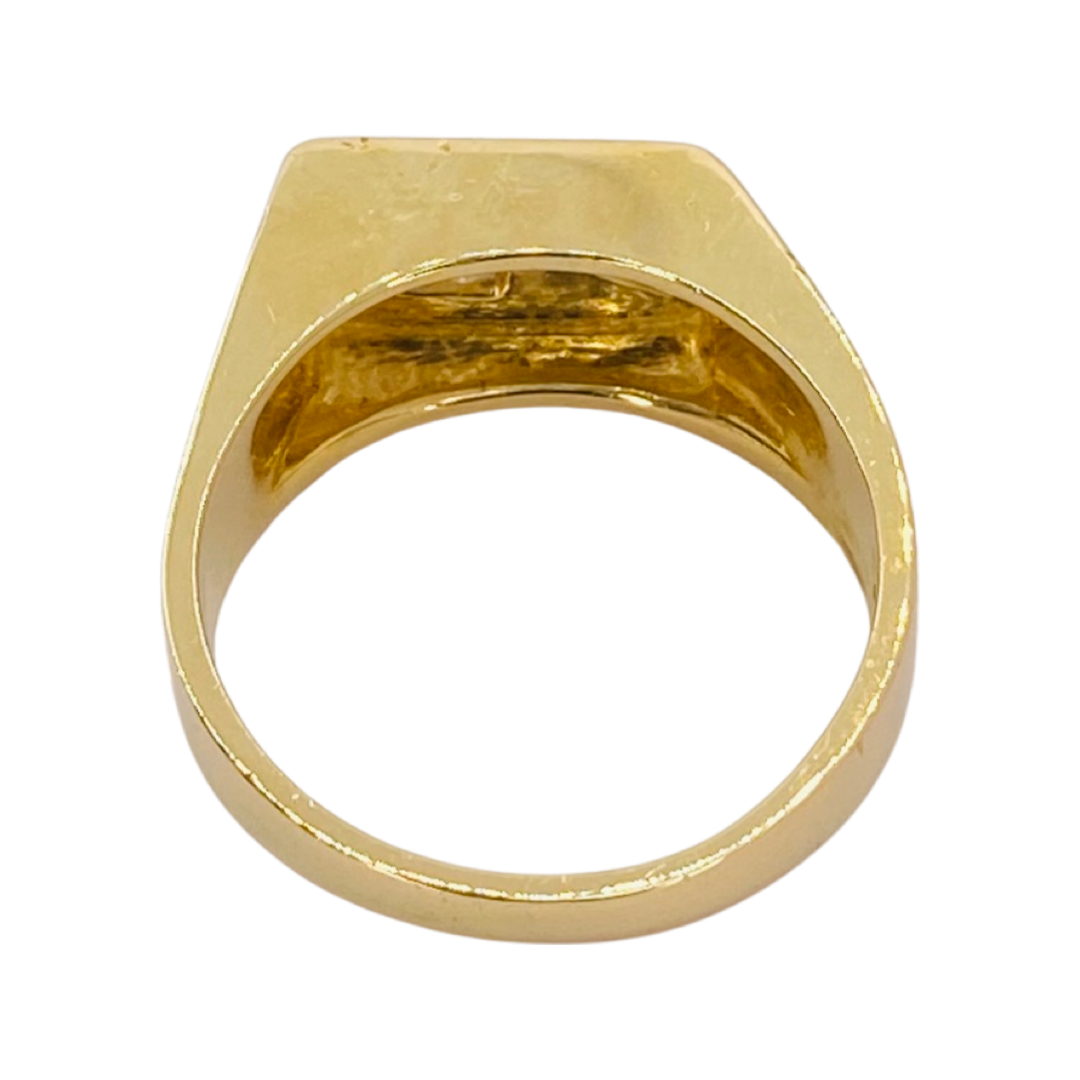 Estate Jewelry 14K Yellow Gold Mens Diamond Ring