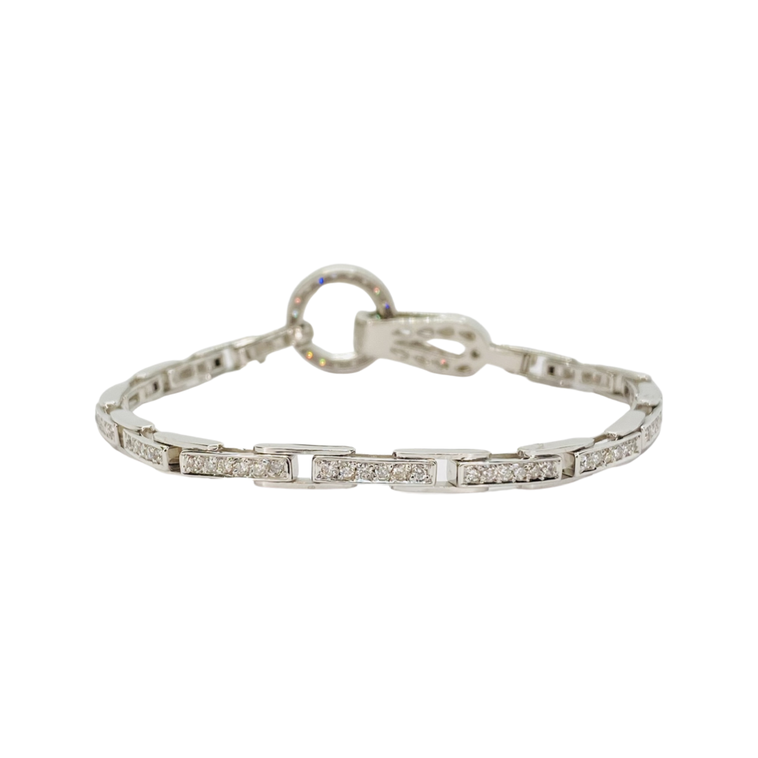 Estate Jewelry 14K White Gold Diamond Bracelet