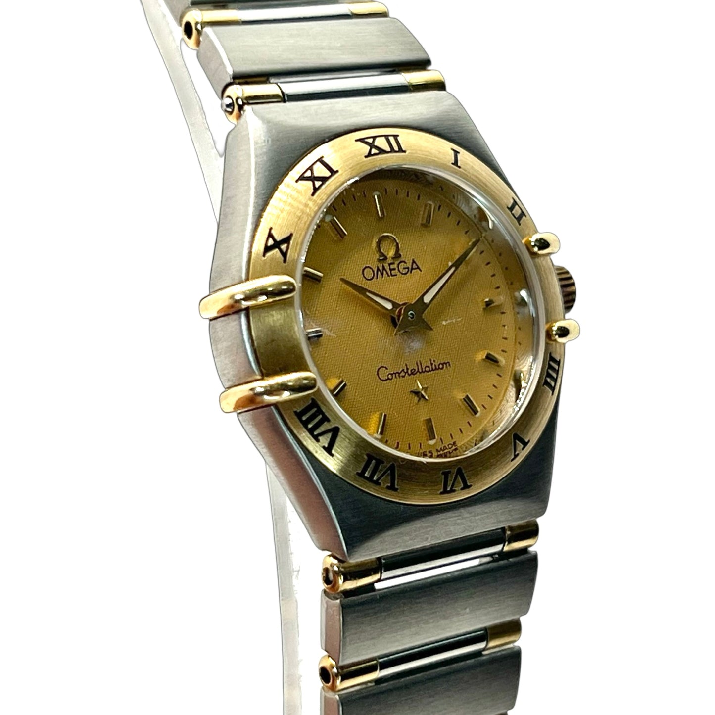 Omega Constellation 22.5 mm 18K Gold Half Bar and Stainless Steel Champagne Dial 1362.10.00