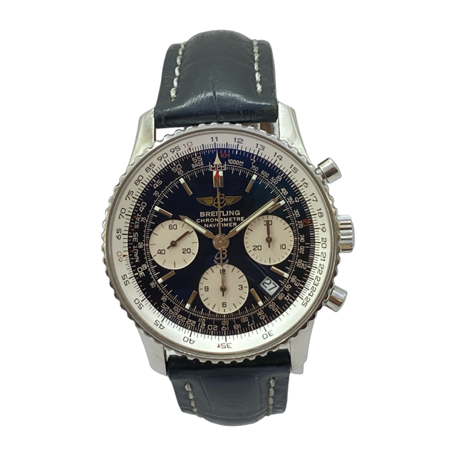 Breitling Navitimer Automatic Chronograph Black Dial Black Strap A23322