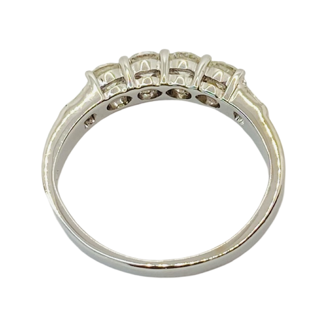 14K White Gold Diamond Band Ring