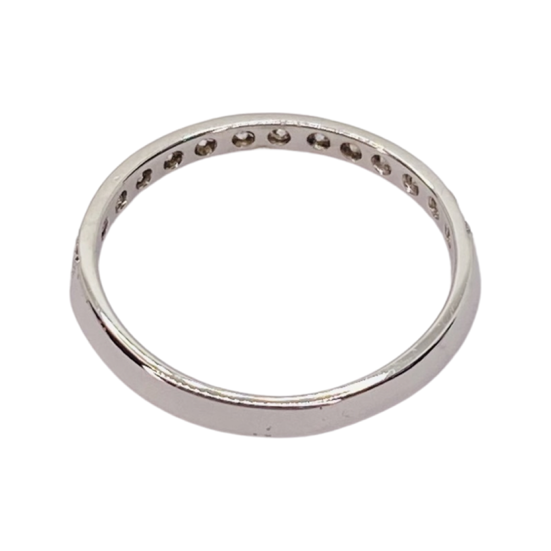 14K White Gold Womens Diamond Band Ring