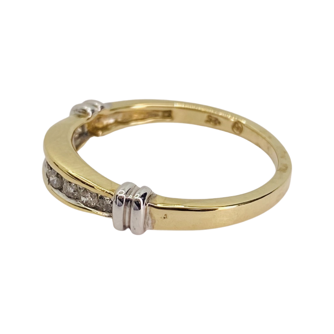 10K Yellow Gold Diamond Band Ring