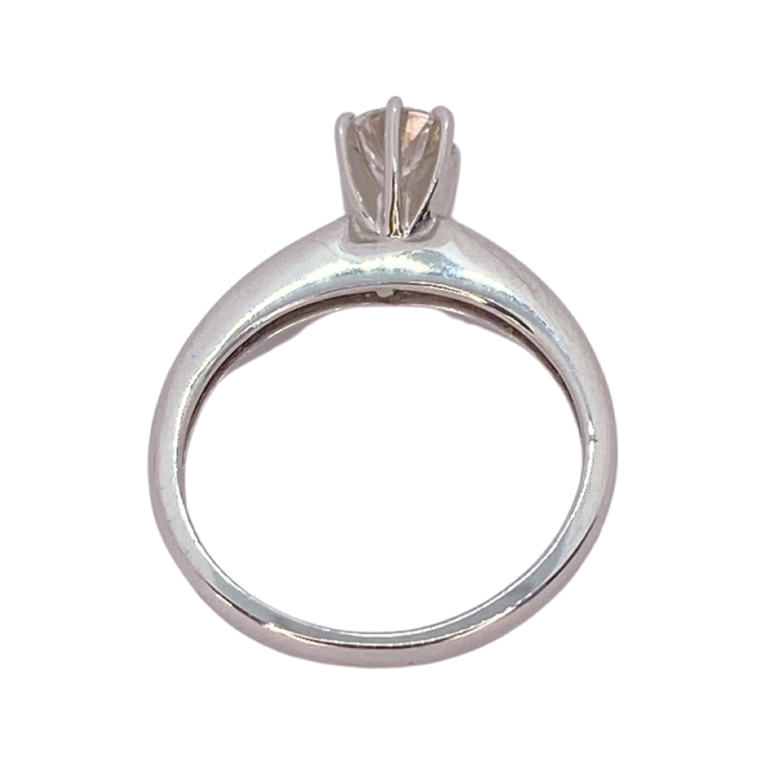 18K White Gold 0.50CT Solitaire Diamond Ring