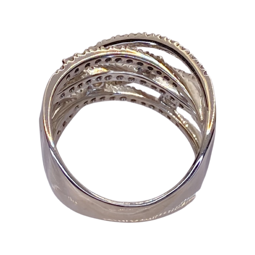 14K White Gold Cocktail Ring