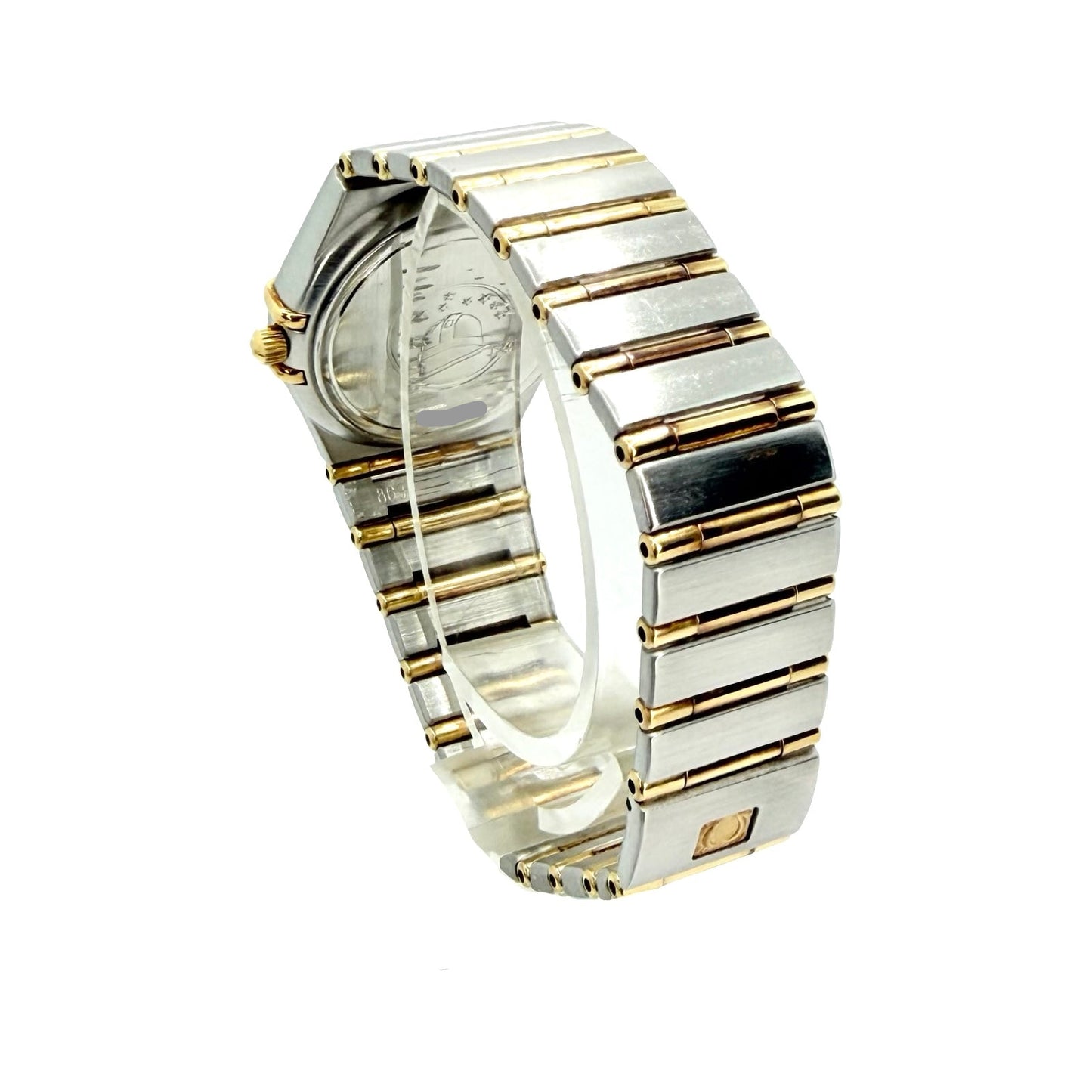 Omega Constellation 18K Gold and Steel 27.5mm Quartz Champagne Guilloché Dial Ref 1282.10.00
