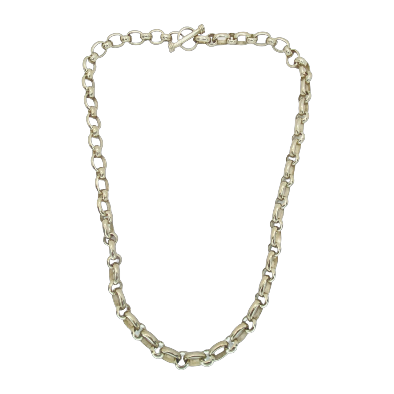 Silver Large Oval Chain 20"