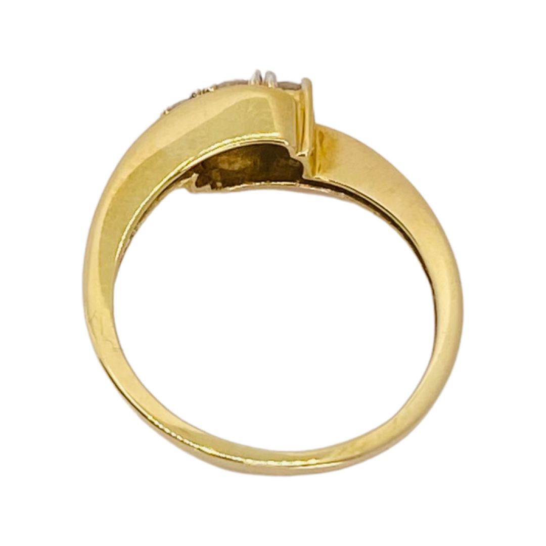 14K Yellow Gold 3-Stone Ring