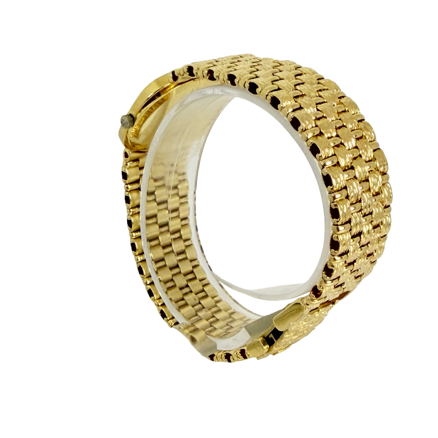 Bucherer Women's Cushion Bark 18K Yellow Gold Quartz with Bark Integrated Bracelet 8325-5