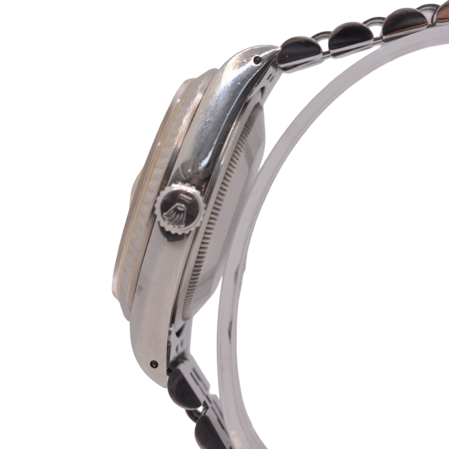 Rolex Datejust 36mm 18K White Gold Fluted Bezel Silver Factory Diamond Dial Jubilee Bracelet 16234 C.1991