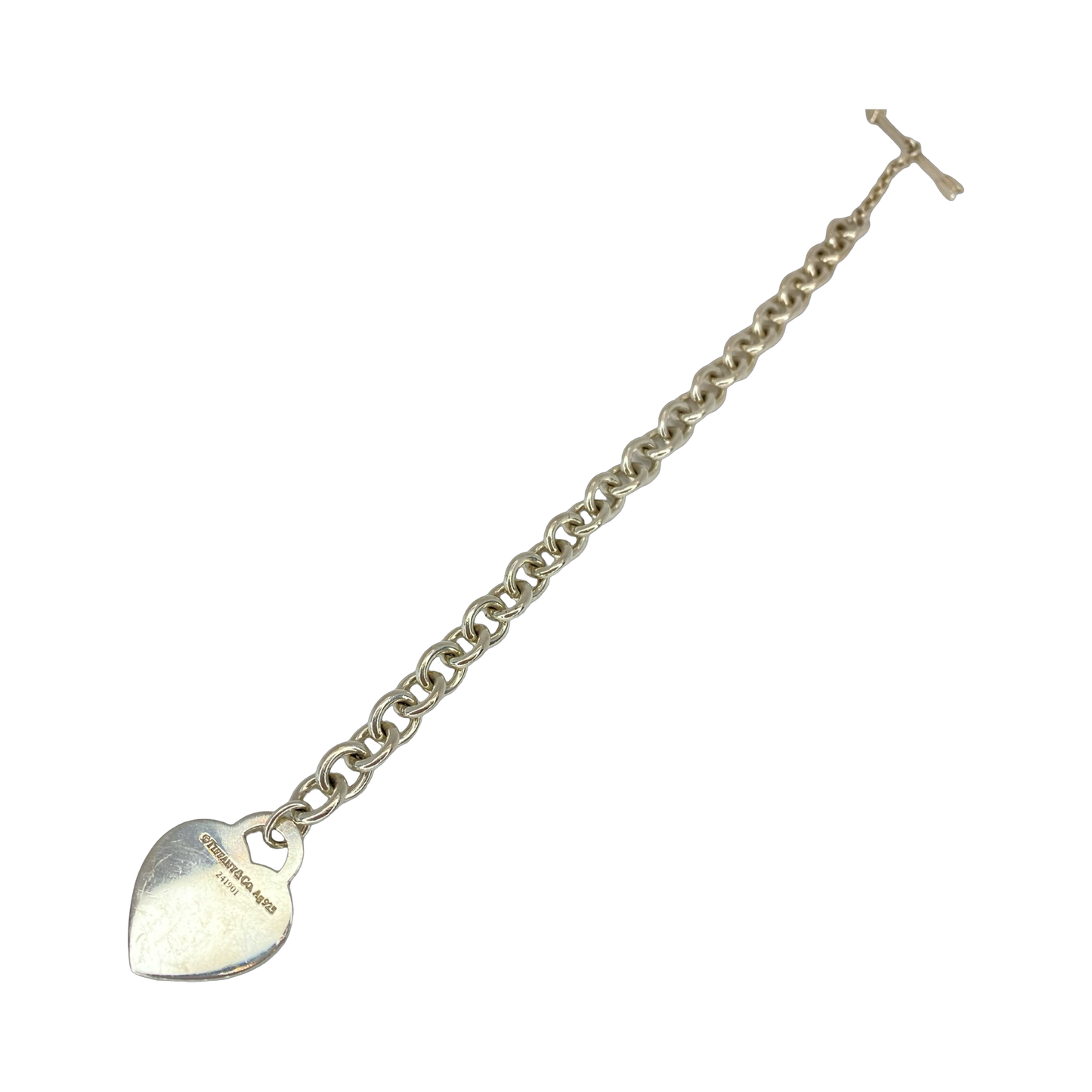 Estate Jewelry Tiffany & Co 925 Silver Lovestruck Toggle Bracelet