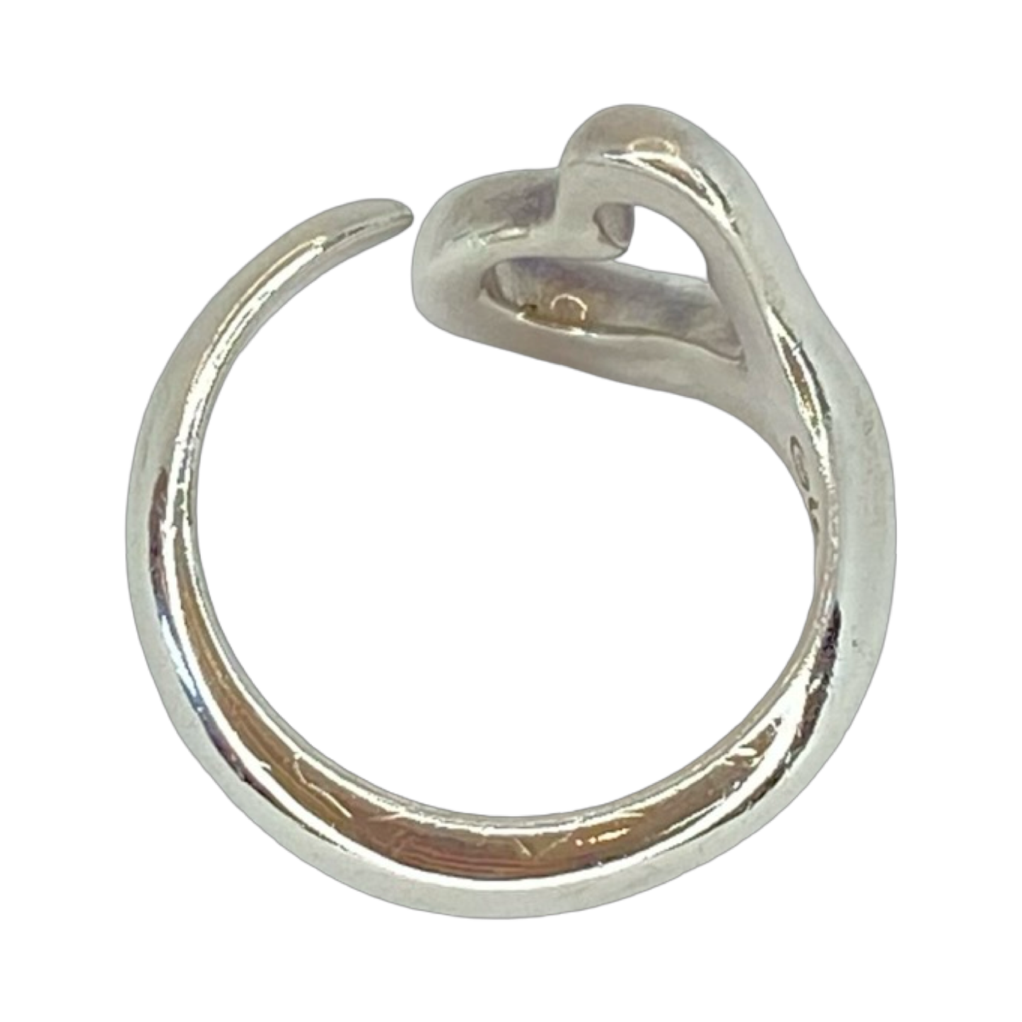Estate Jewelry Tiffany & Co 925 Silver Open Heart Ring
