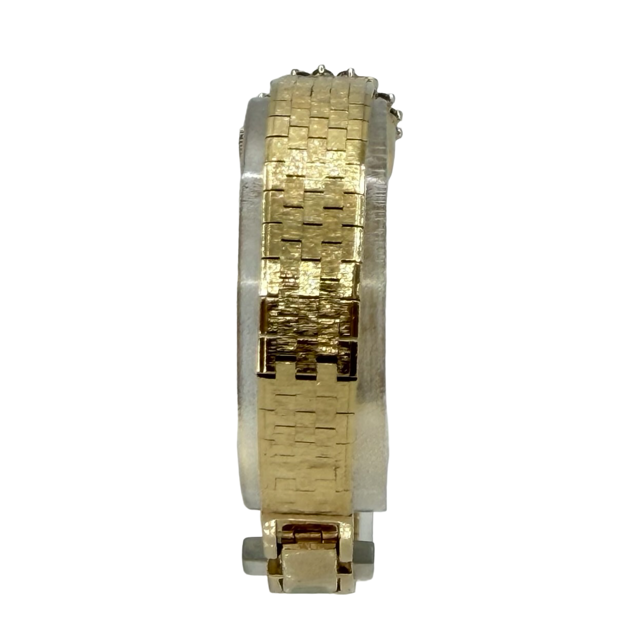 Rolex Vintage Ladies 14K Gold Manual Wind Watch Factory Diamond Bezel Ref 99612