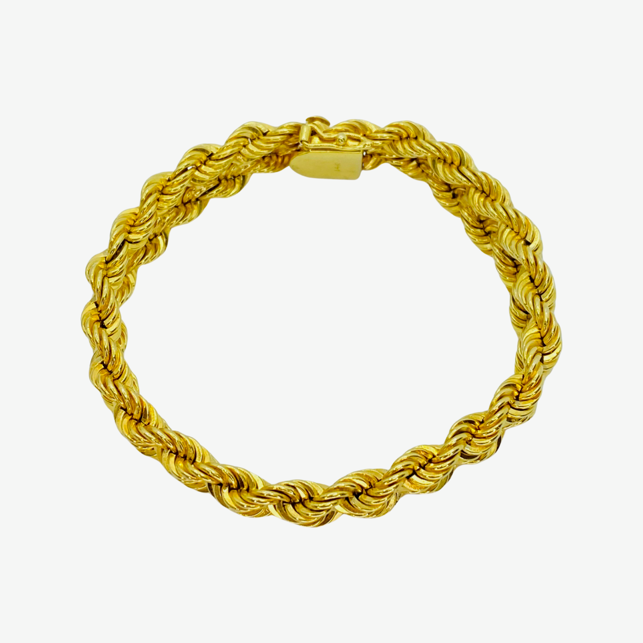 Estate Jewelry 14K Yellow Gold Double Rope Chain Bracelet