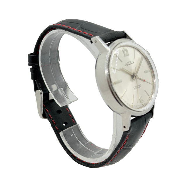 Vulcain Cricket Alarm Anti Magnetic Incabloc Stainless Steel 34mm