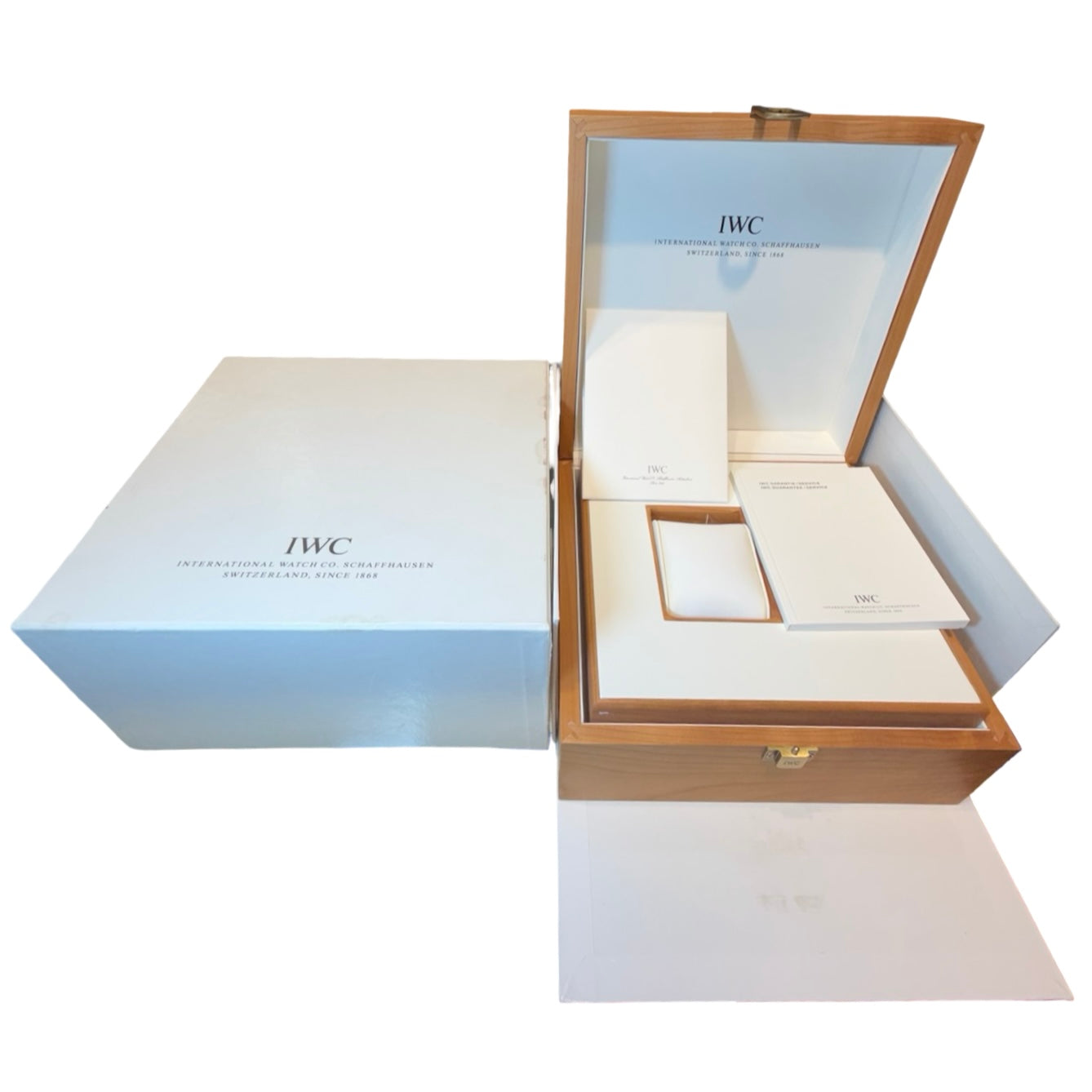 IWC Schaffhausen 18K Rose Gold Portugieser 7 Day Power Reserve Silver Dial Black Leather Strap IW500113