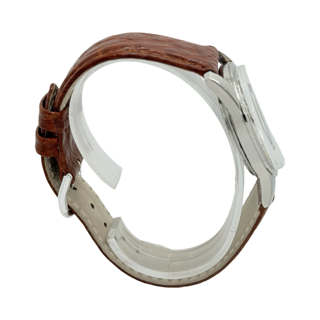 Longines Automatic Calatrava Silver Dial  Brown Leather Strap 2554