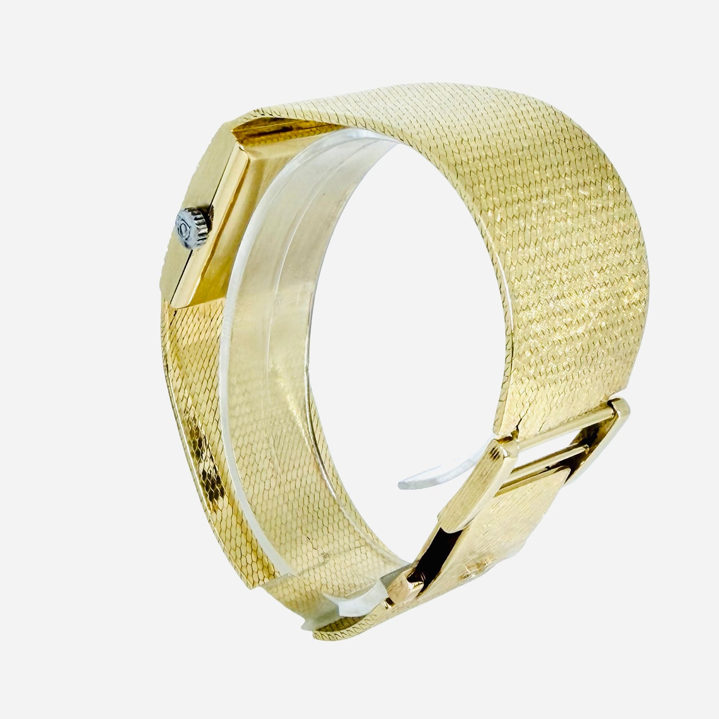 Omega Tank 14K Yellow Gold Manual Wind Diamond Bezel DD6846