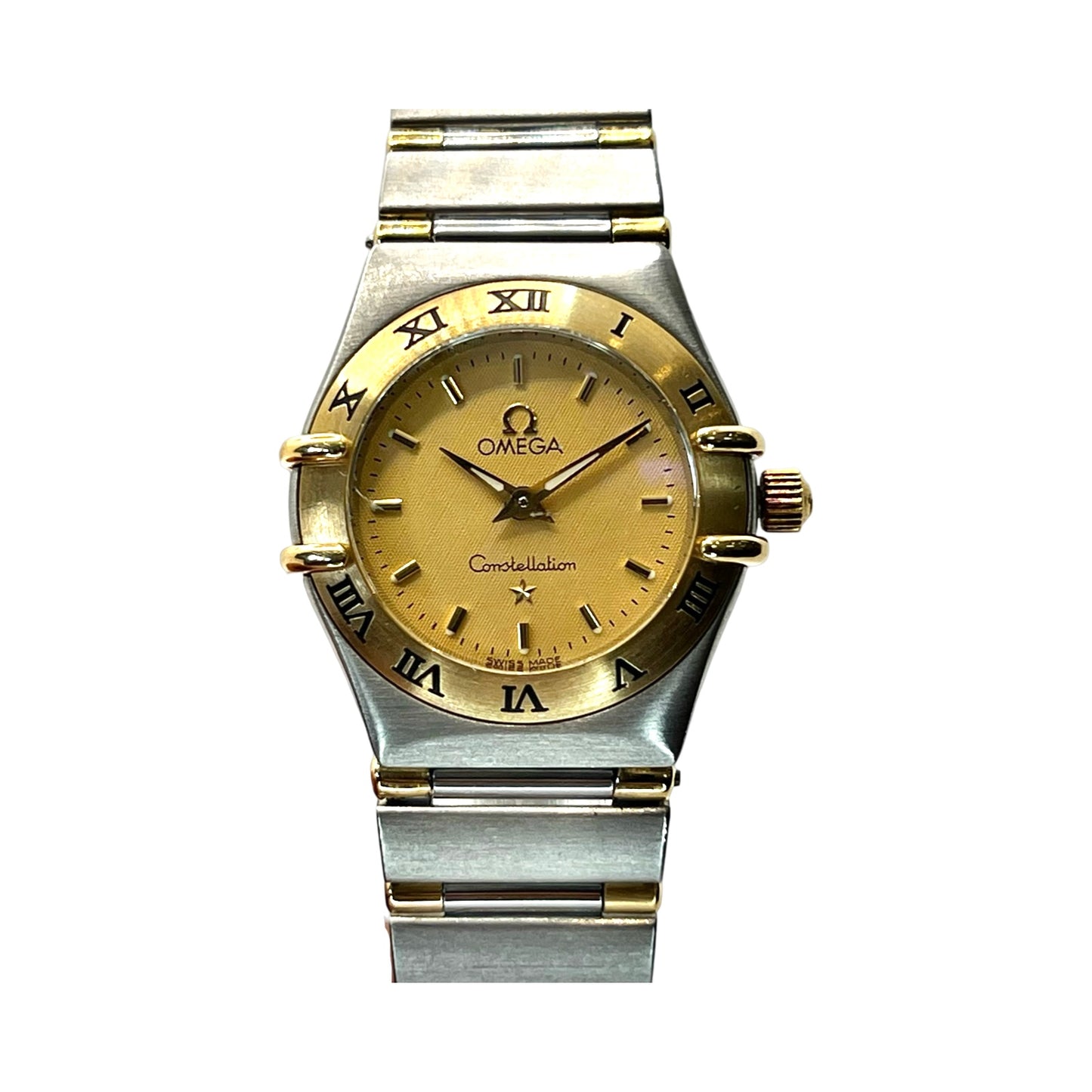 Omega Constellation 22.5 mm 18K Gold Half Bar and Stainless Steel Champagne Dial 1362.10.00