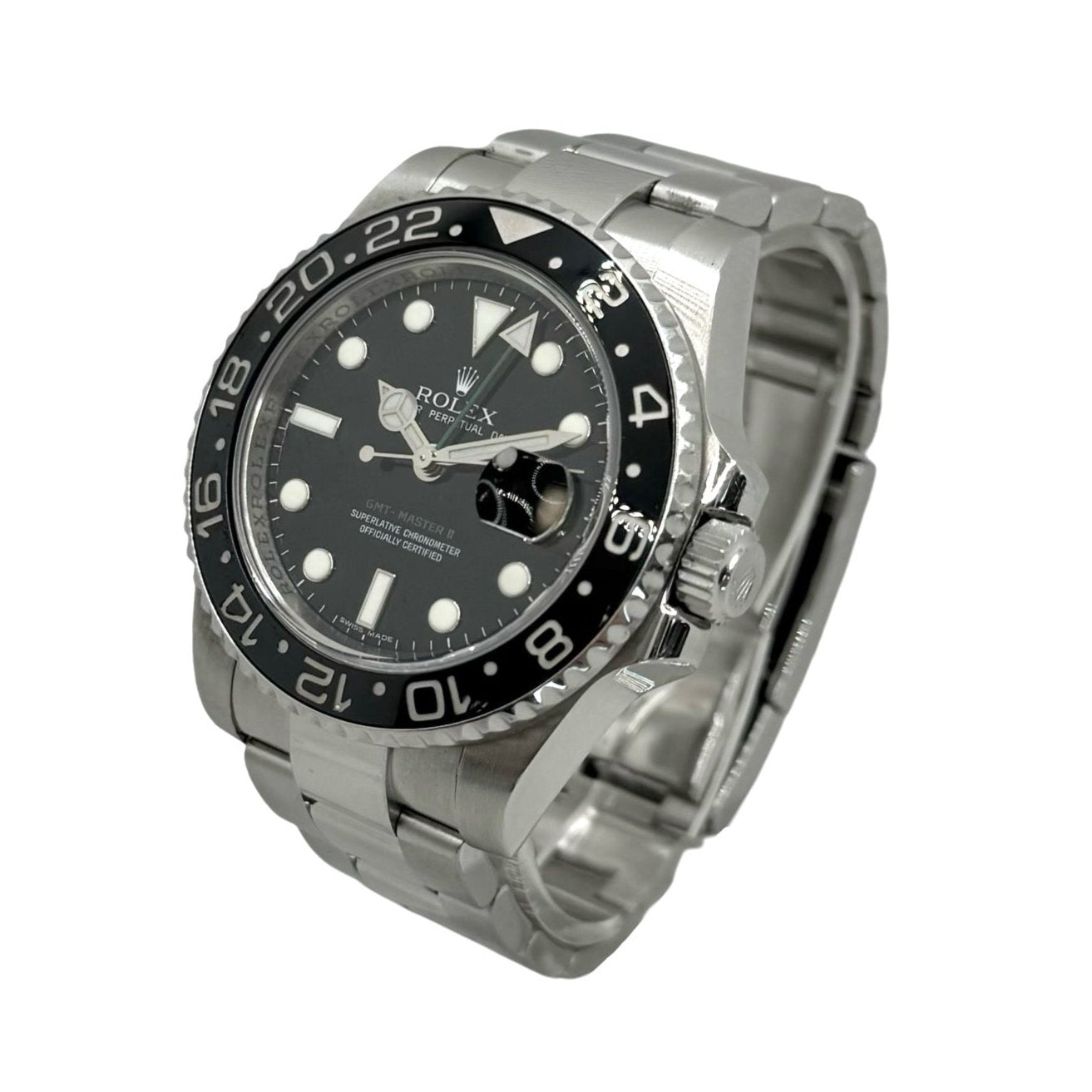 Rolex GMT Master II Black Dial Green GMT Hand 116710LN