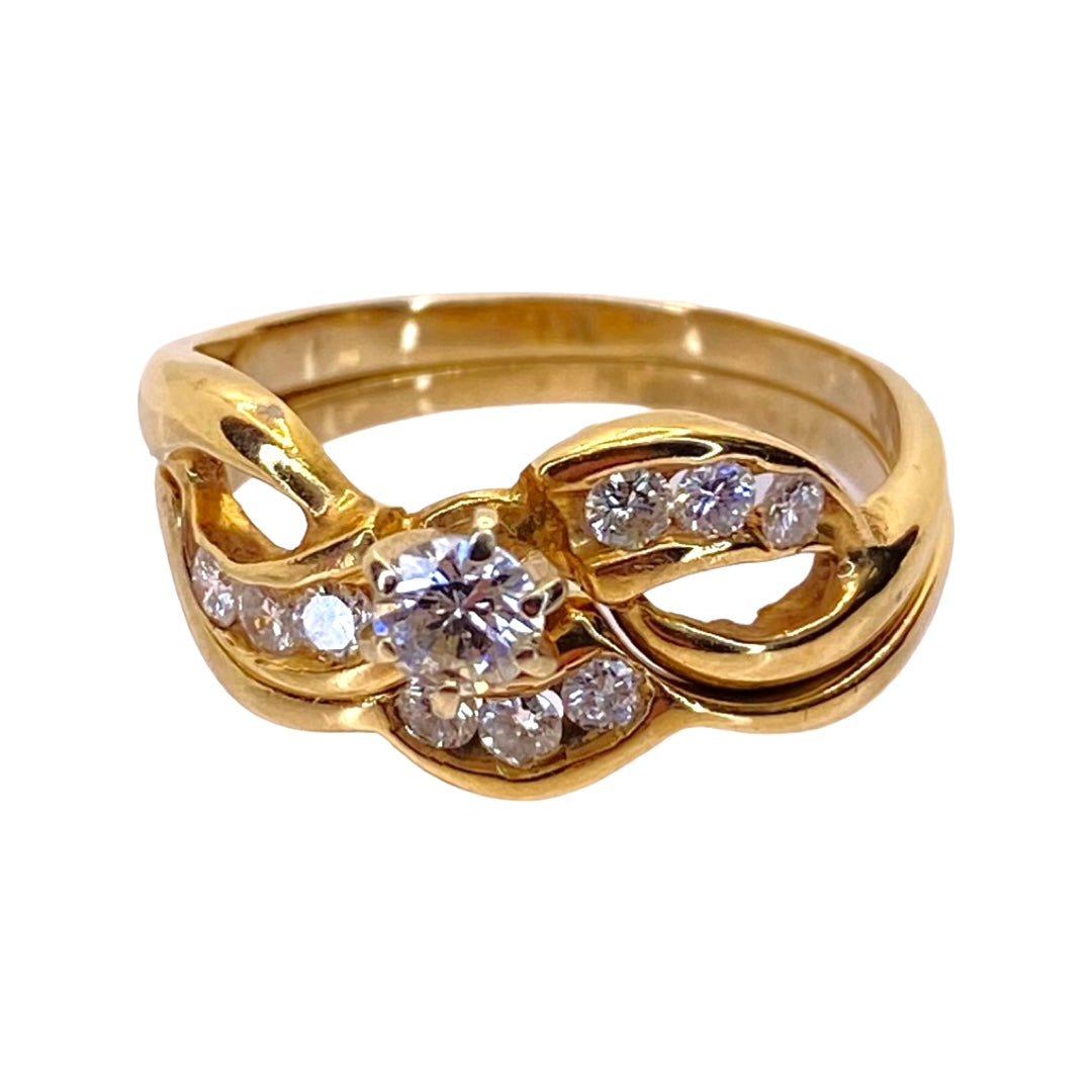 14K Yellow Gold Ring Set