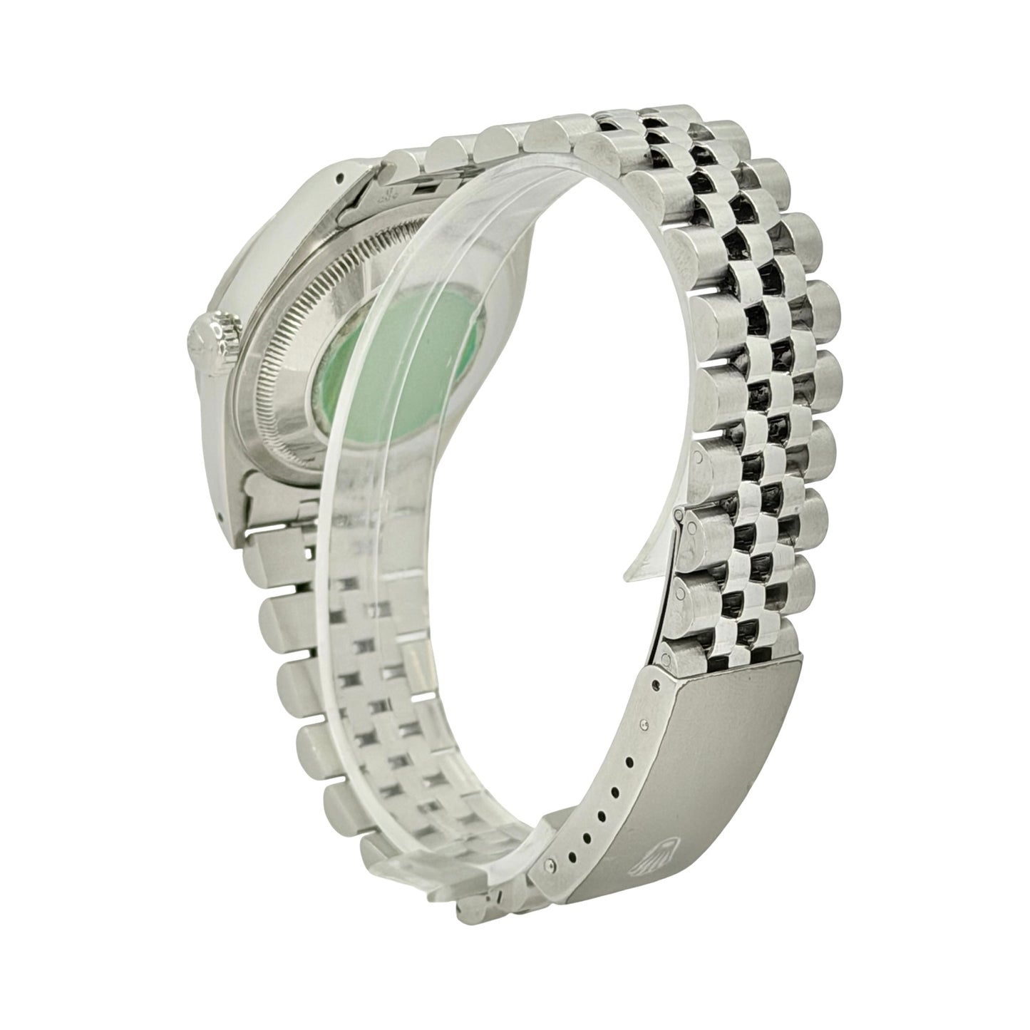 Rolex Datejust 36mm Ivory Sunburst Dial Steel Engine Turned Bezel Jubilee Bracelet 16220