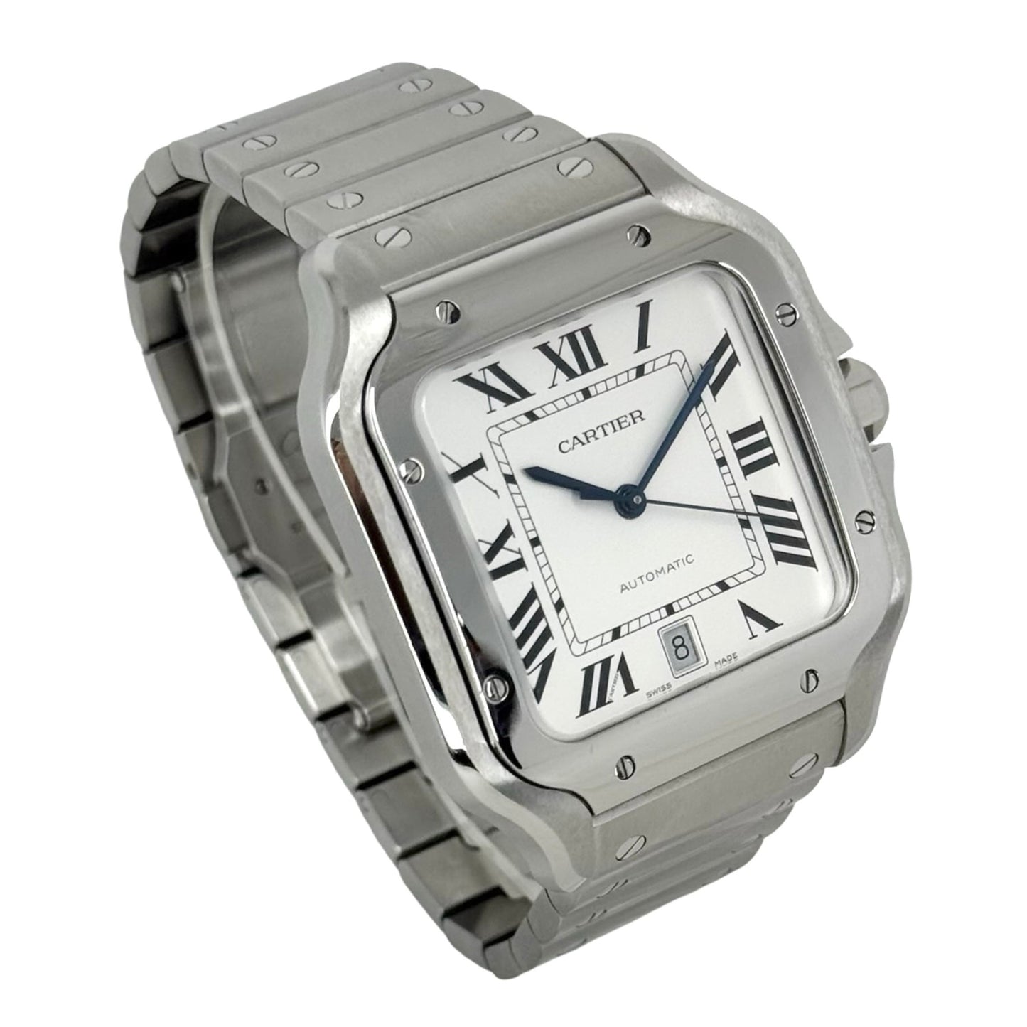 Cartier Santos XL Automatic Stainlesss Steel Silver Dial WSSA0018