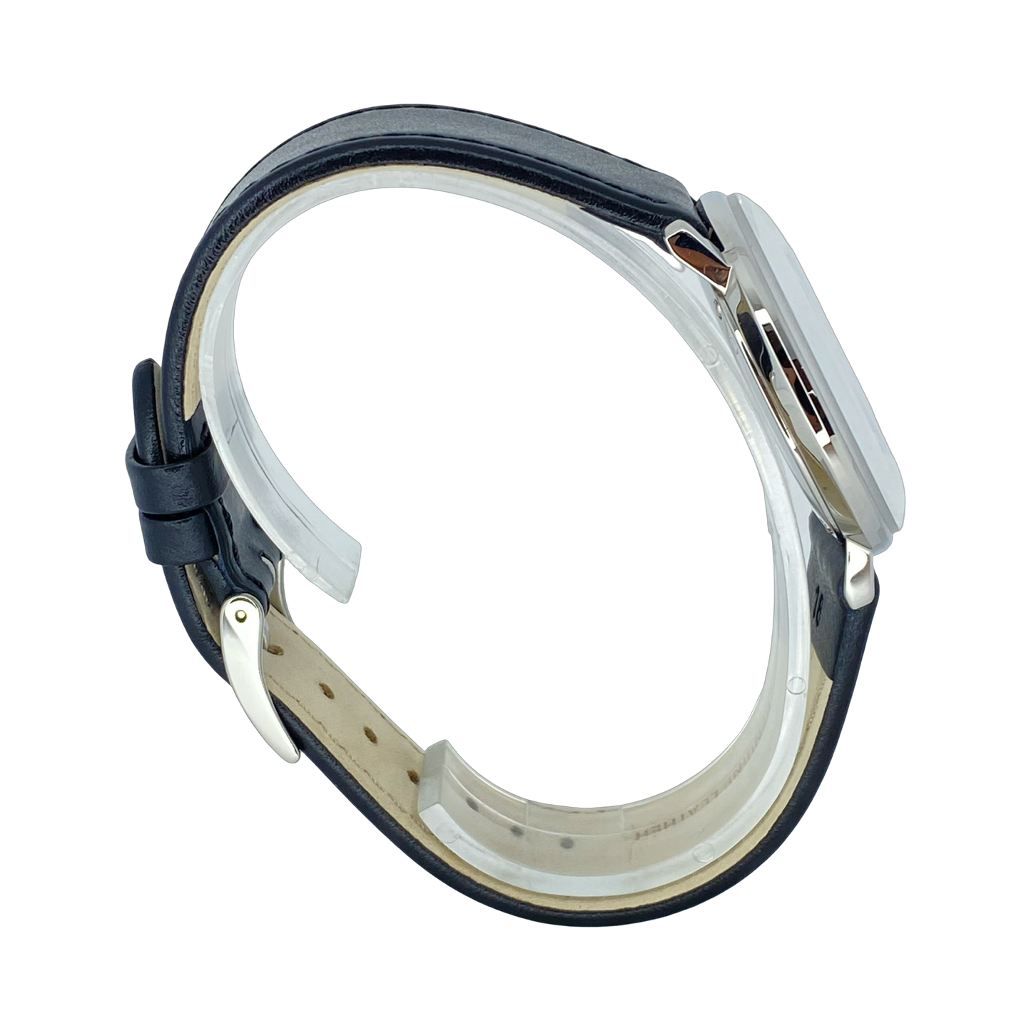 Junghans Max Bill Handaufzug 34mm Black Dial on Black Leather Strap 27/3702.02