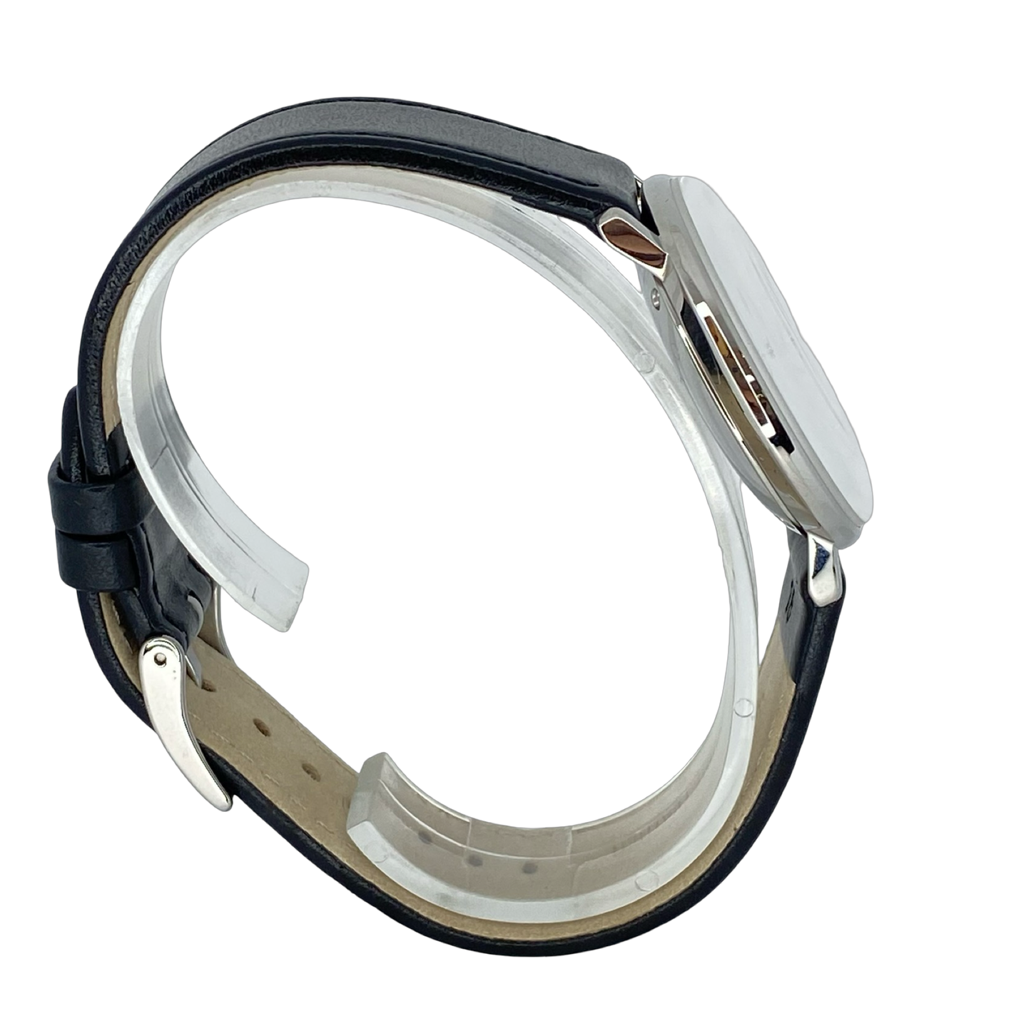 Junghans  Max Bill Automatic Date 34mm Silver Dial Black Leather 24/4107.02