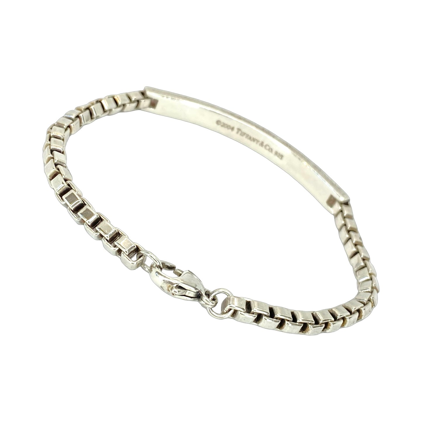 Estate Jewelry Tiffany & Co 925 Silver Venetian Link ID Bracelet