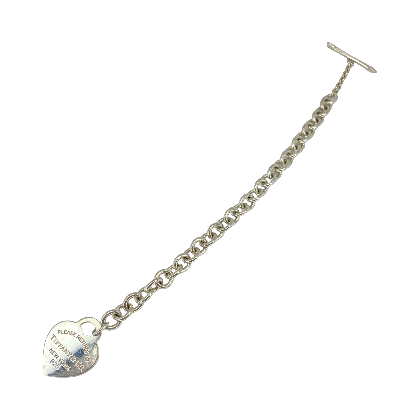 Estate Jewelry Tiffany & Co 925 Silver Lovestruck Toggle Bracelet