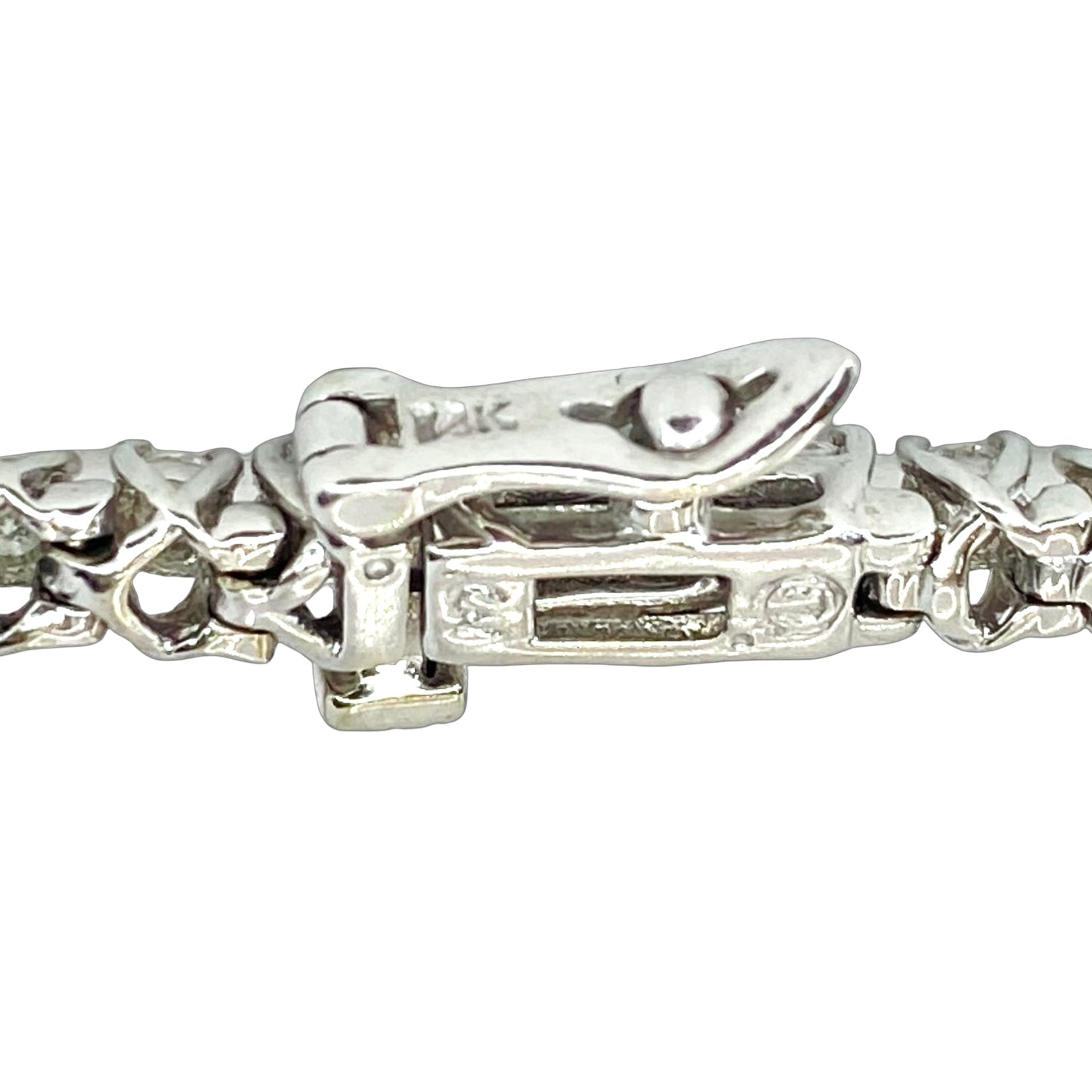 Estate Jewelry 14K White Gold Diamond Tennis Bracelet 4.40 Carats G,SI1