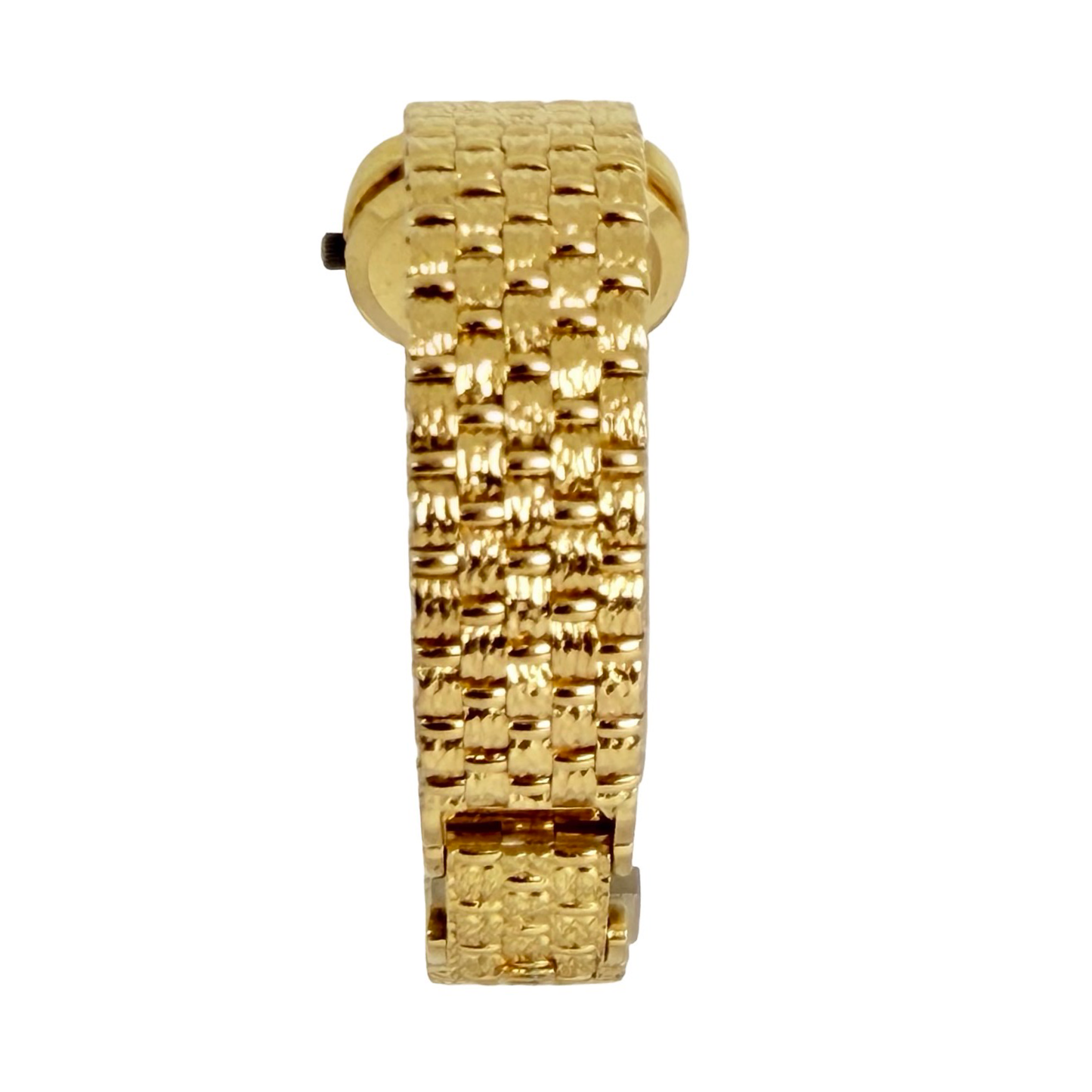 Bucherer Women's Cushion Bark 18K Yellow Gold Quartz with Bark Integrated Bracelet 8325-5