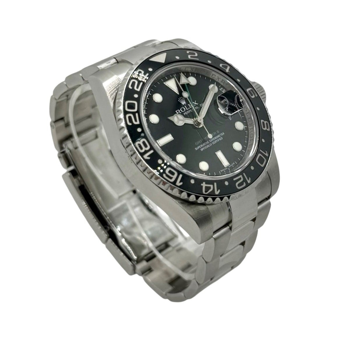 Rolex GMT Master II Black Dial Green GMT Hand 116710LN