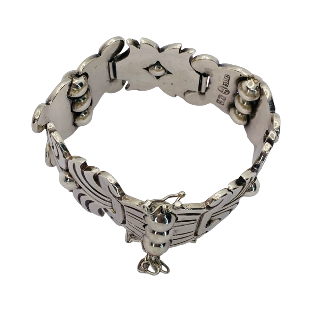 Estate Jewelry Taxco 940 Silver Bracelet