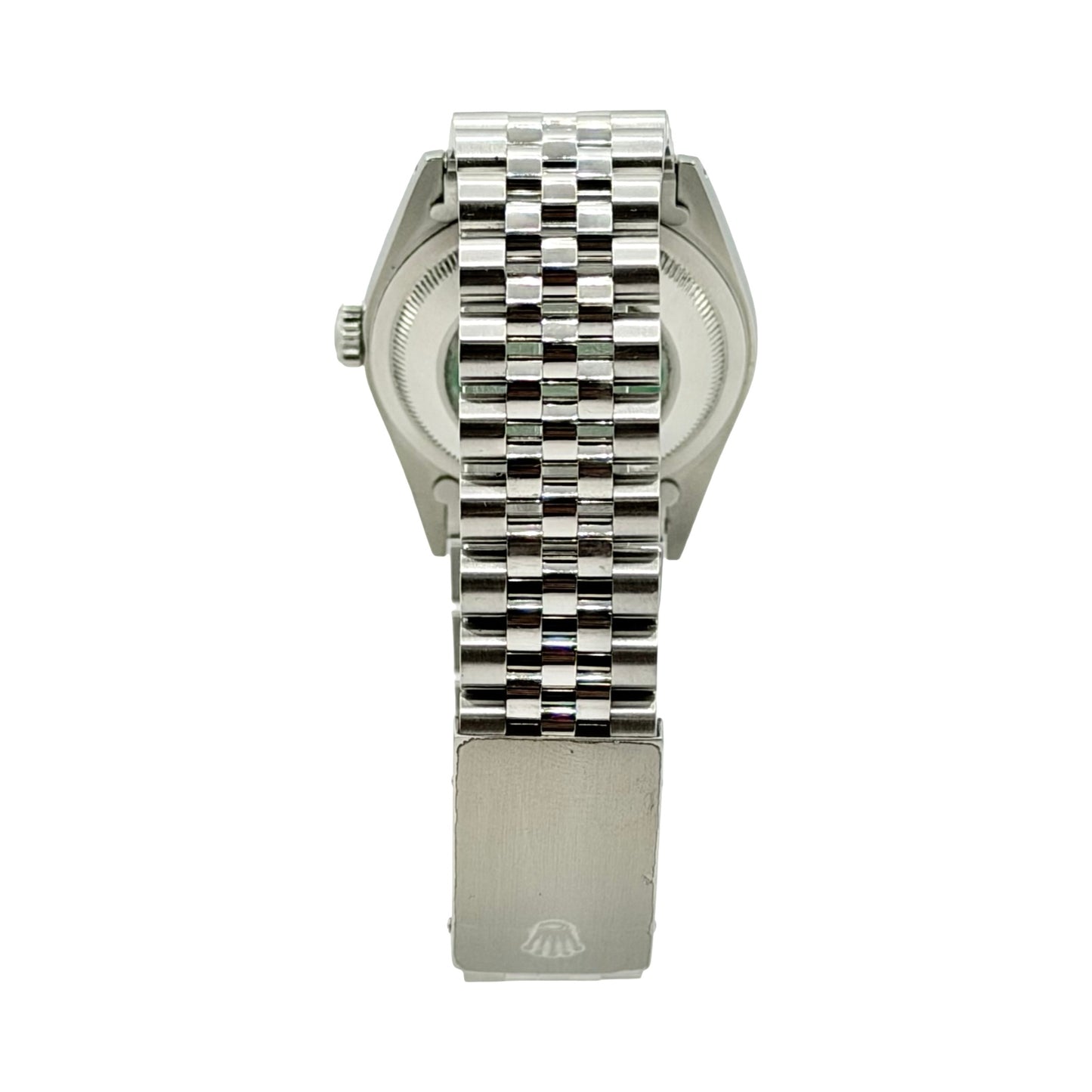 Rolex Datejust 36mm Ivory Sunburst Dial Steel Engine Turned Bezel Jubilee Bracelet 16220