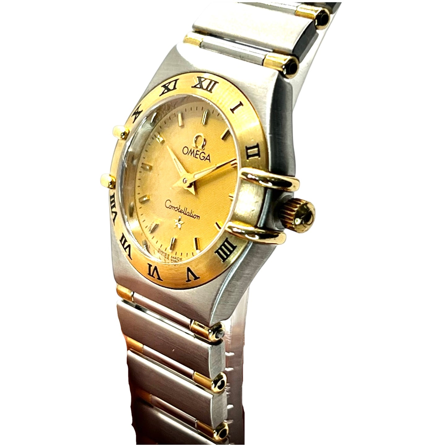 Omega Constellation 22.5 mm 18K Gold Half Bar and Stainless Steel Champagne Dial 1362.10.00