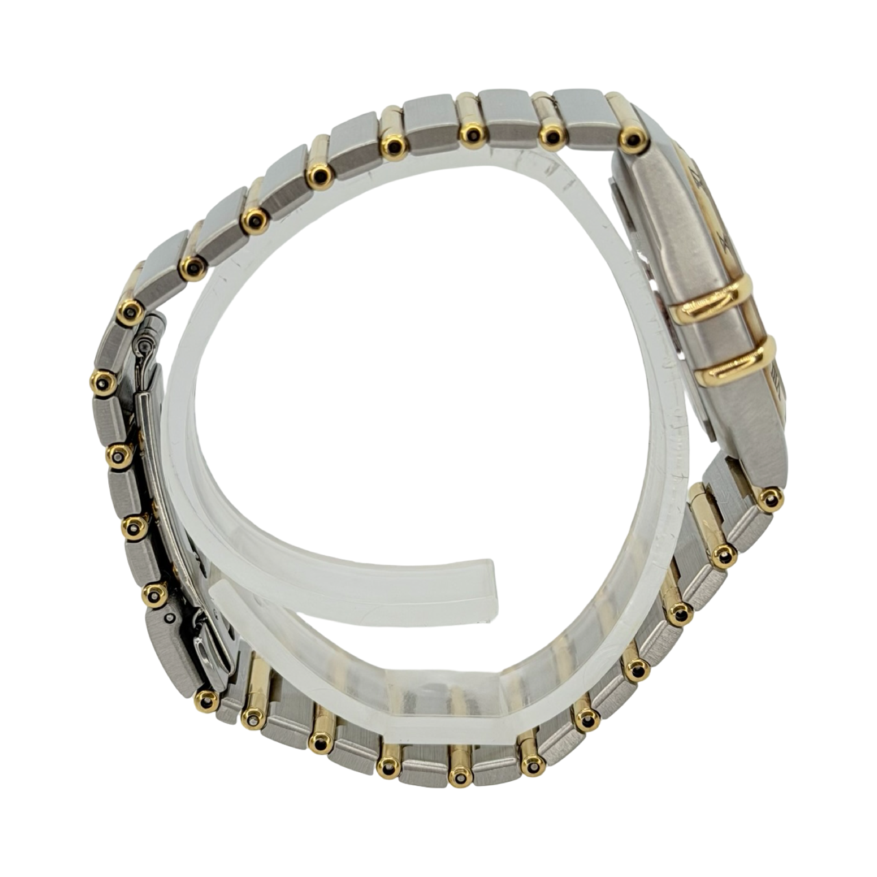 Omega Constellation 18K Gold and Steel 27.5mm Quartz Champagne Guilloché Dial Ref 1282.10.00