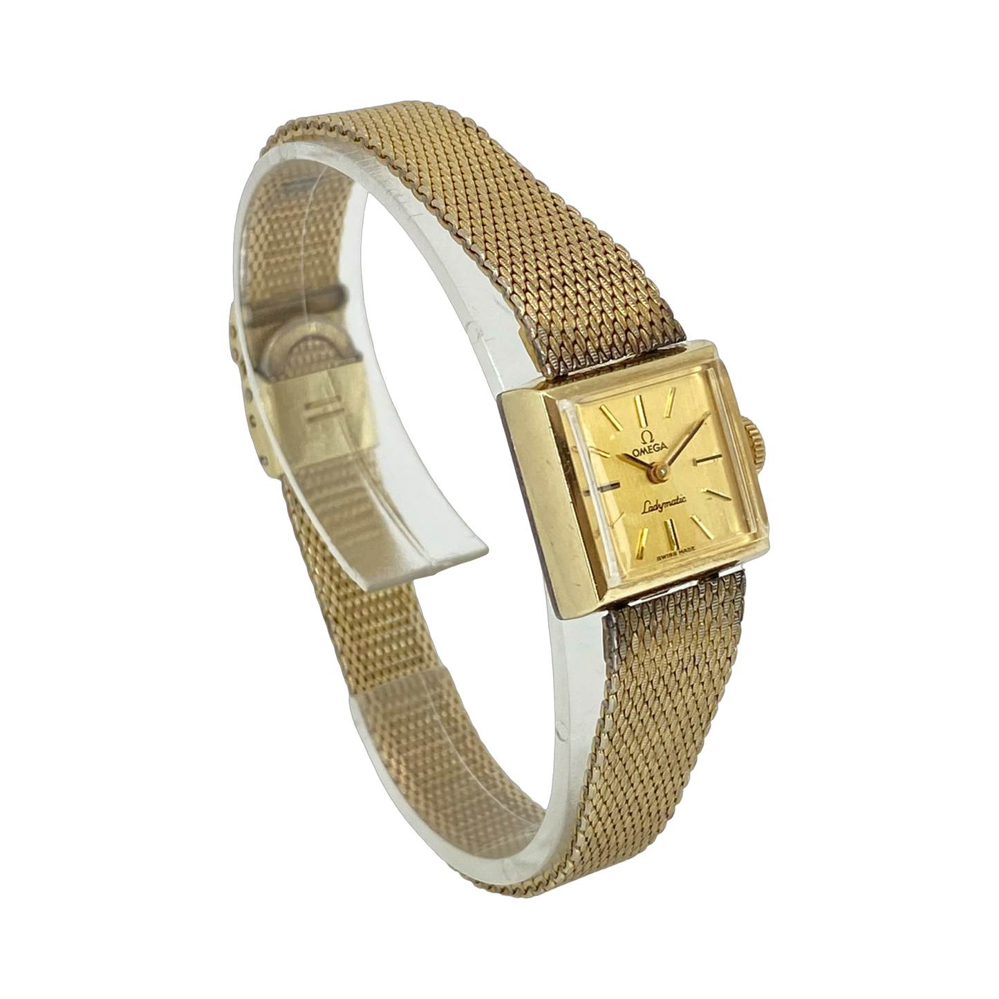 Omega Vintage Ladymatic Square 10K Goldfilled Champagne Dial SS-5329