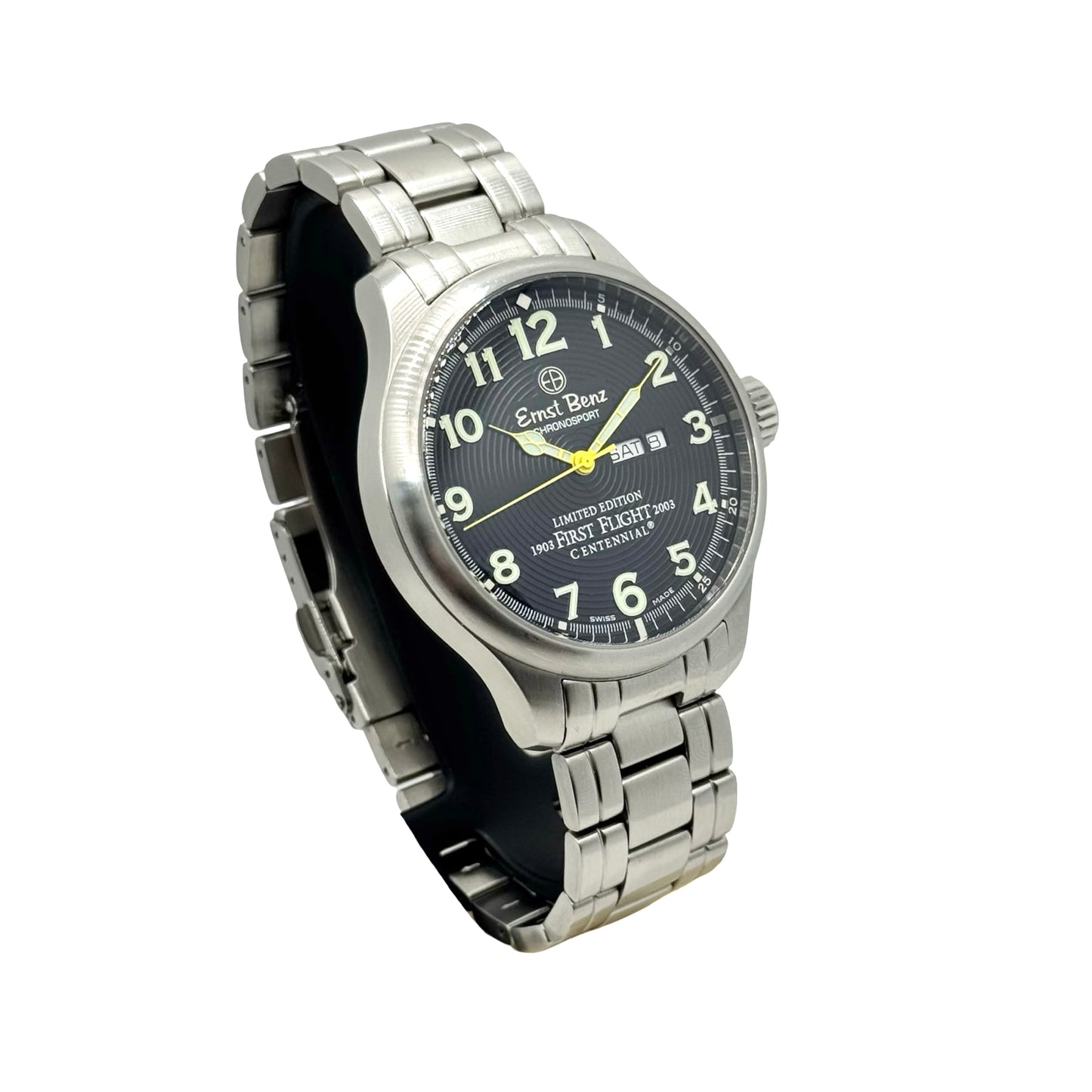Ernst Benz 47mm ChronoSport Limited Edition 1903 Wright Brothers First Flight Centennial Black  Concentric Dial Steel Bracelet